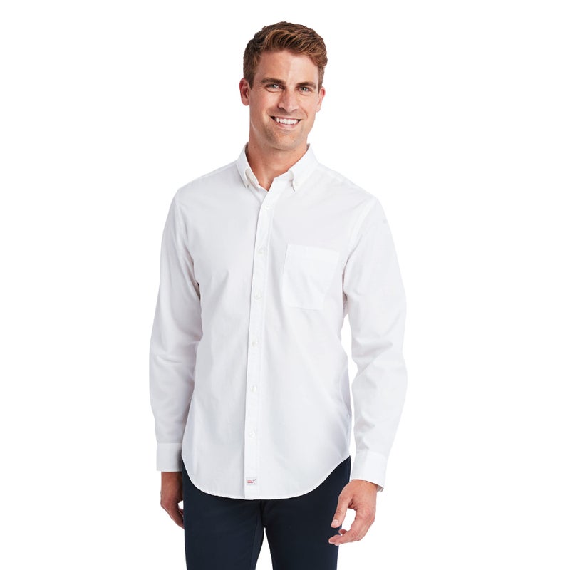 vineyard vines mens Classic Fit Solid in Stretch Cotton Button Down Shirt, White Cap, X-Large US - Image 1